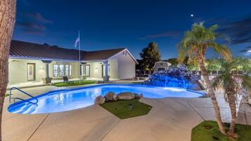 A heated pool