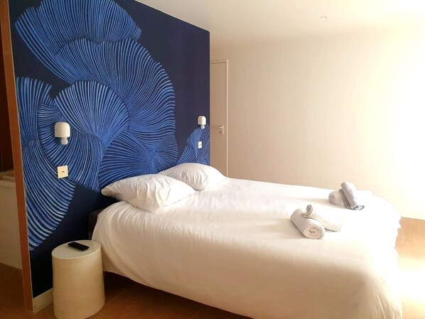 1 غرفة نوم وواي فاي وملاءات أسرّة