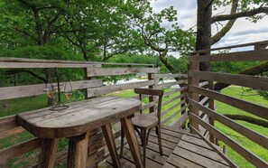 Tree House Romantique, vue parc | Terrasse/Patio