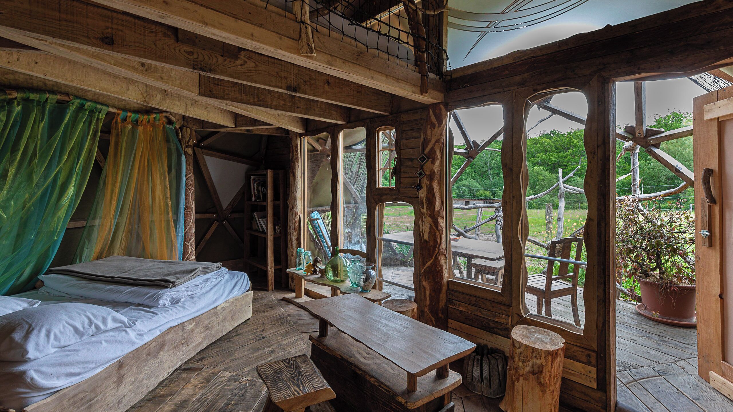 Romantisk hytte, parkutsikt | Sengetøy