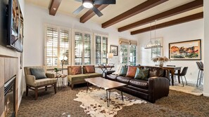 Smart TV, fireplace, offices