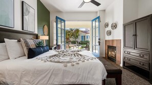 Skrivebord, strykejern/-brett, reiseseng for barn og wi-fi (inkludert)