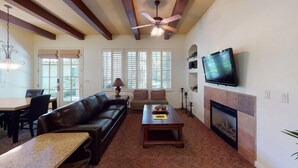 Smart TV, fireplace, offices
