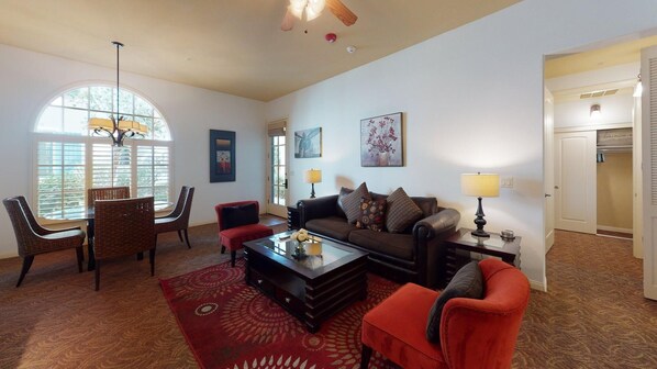 Smart TV, fireplace, offices
