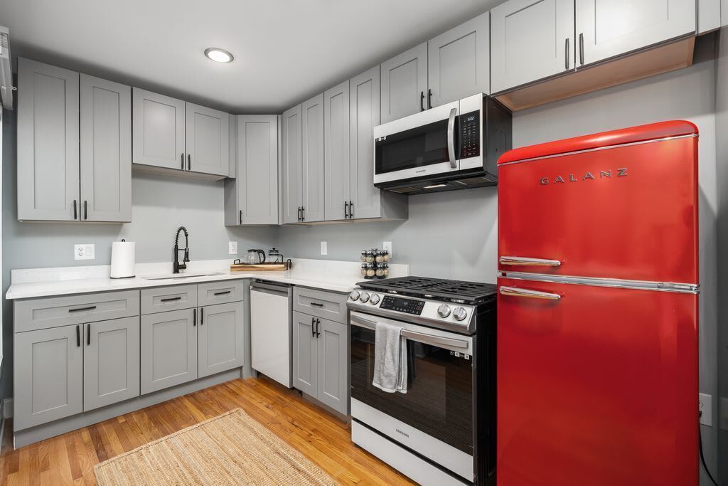 Fridge, oven, stovetop, dishwasher