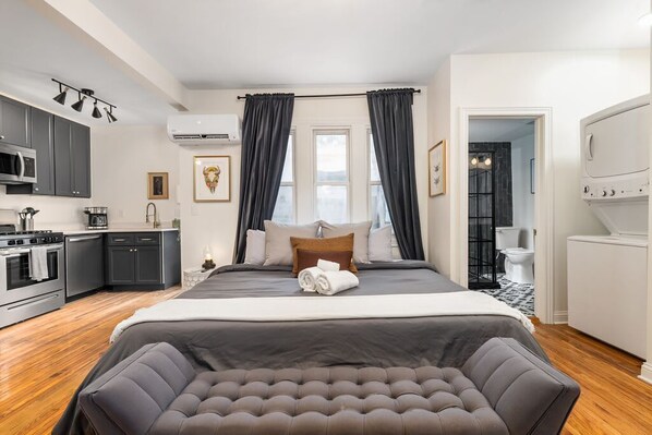 1 chambre, bureau, Wi-Fi, draps fournis