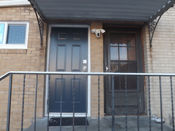 Exterior detail - Across St. to St Mary hospital Covered By Faith 1 (Rochester)