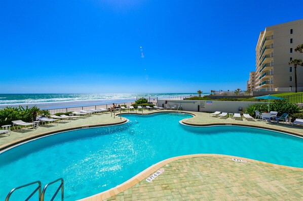A heated pool