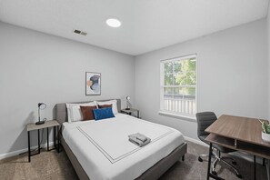 Desk, iron/ironing board, travel crib, free WiFi