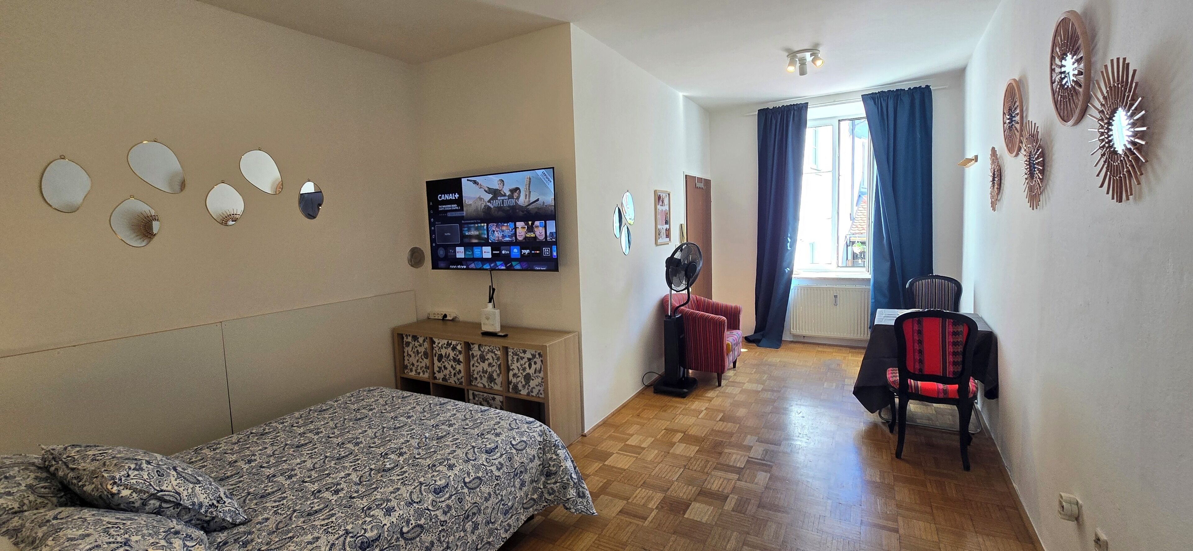 1 bedroom, iron/ironing board, internet, bed sheets