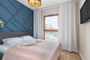 2 bedrooms, iron/ironing board, travel crib, WiFi