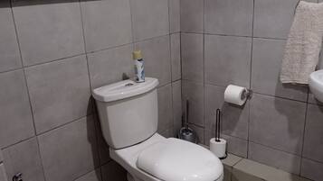 Haartrockner, Handtücher, Seife, Toilettenpapier