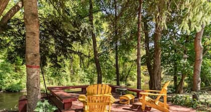 Rustic Riverfront Escape with Sauna in Burlington