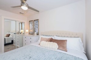 2 bedrooms, iron/ironing board, WiFi, bed sheets