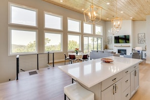 House (4 Bedrooms) | Interior - Mtn-view Decks & Fire Pit: Quiet Brasstown Escape (Brasstown)