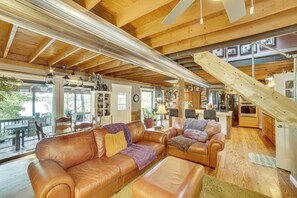 House (3 Bedrooms) | Interior - Boat Lift & Deck: Lakefront Retreat in Shell Knob (Shell Knob)