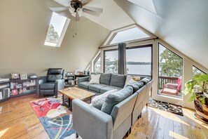 House (3 Bedrooms) | Interior - Boat Lift & Deck: Lakefront Retreat in Shell Knob (Shell Knob)