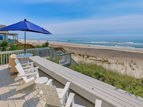 Riptide | Oceanfront Pet-Friendly Home w. Direct Beach Access