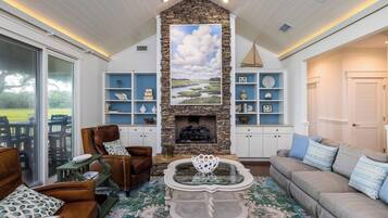 House, Multiple Beds, Balcony, Ocean View (111 Cardinal Crest) | Living area | 42-inch flat-screen TV with digital channels