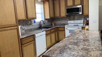 Microwave, oven, stovetop, dishwasher