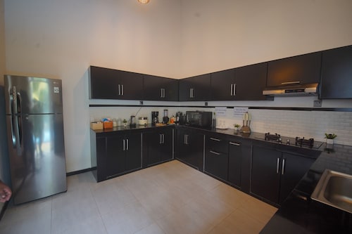 tropical villa with privet pool near the beach