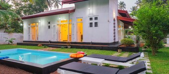 tropical villa with privet pool near the beach