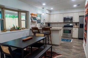 Microwave, oven, stovetop, dishwasher