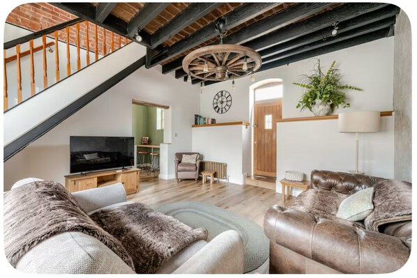 Televisie en een open haard