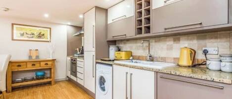 Microwave, oven, stovetop, dishwasher