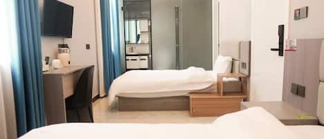 Premium bedding, down duvets, pillow-top beds, individually decorated