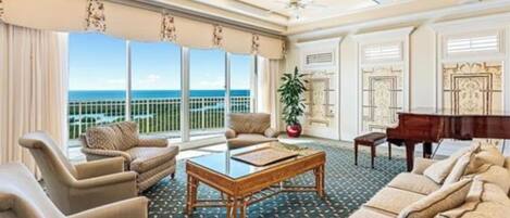 Smart TV, books, stereo, printers