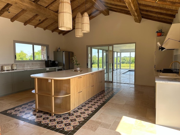 House | Private kitchen | Highchair - Beautiful Villa With Indoor Pool (Sainte-Cecile)