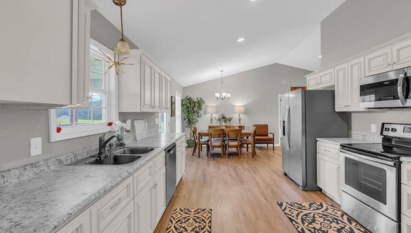 Microwave, oven, stovetop, dishwasher