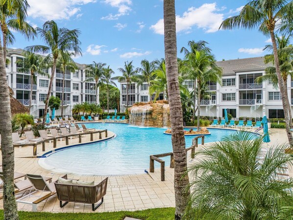 屋外プール、温水プール