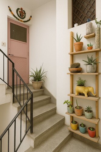 Blush boho apartment : 1 bedroom 1 living room with bolconies