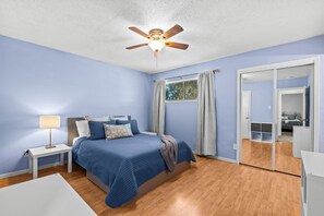 2 dormitorios, cuna de viaje, wifi gratis y ropa de cama