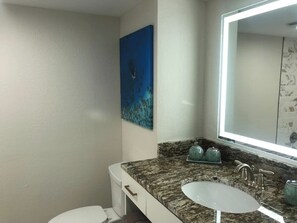 Haartrockner, Handtücher, Seife, Toilettenpapier