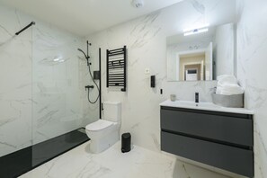 Hair dryer, towels