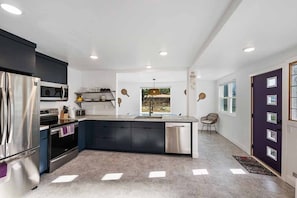 Microwave, oven, stovetop, dishwasher