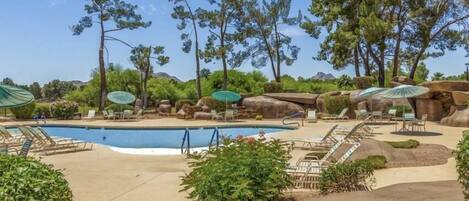 A heated pool