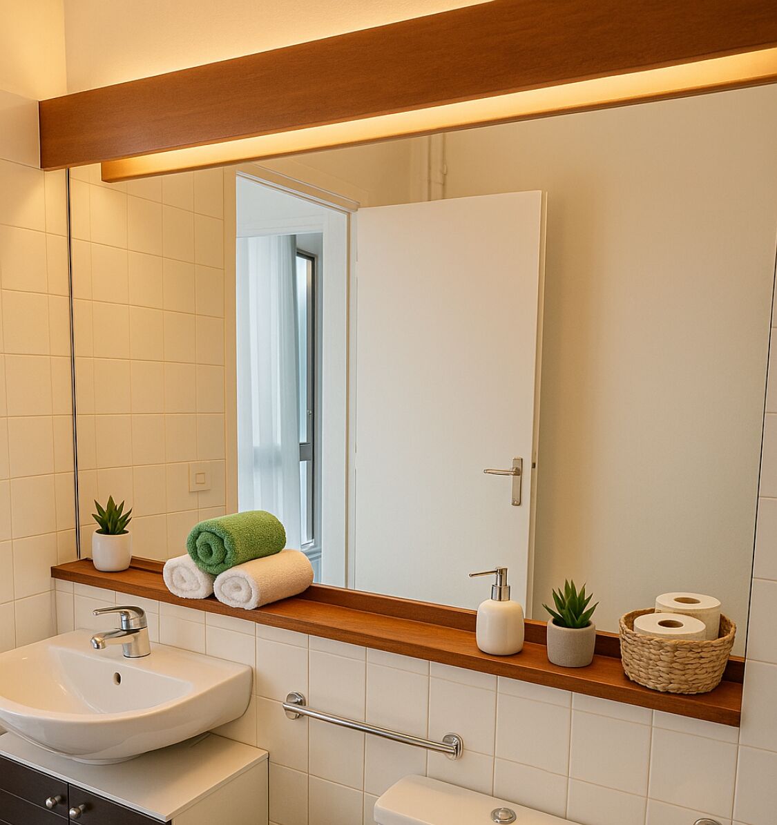 Sèche-cheveux, serviettes fournies, papier toilette