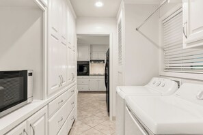 Microwave, oven, stovetop, dishwasher