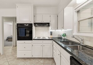 Microwave, oven, stovetop, dishwasher