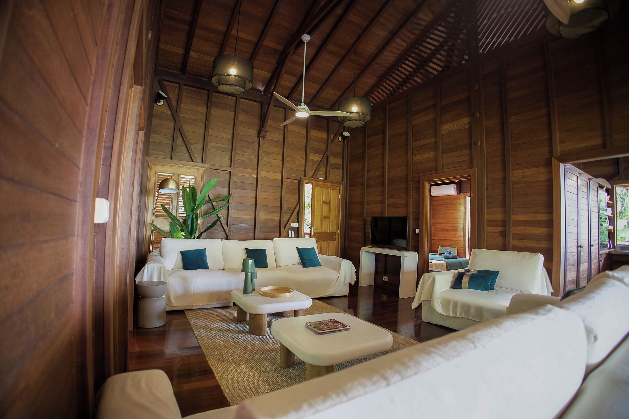 テレビ、書庫、ステレオ