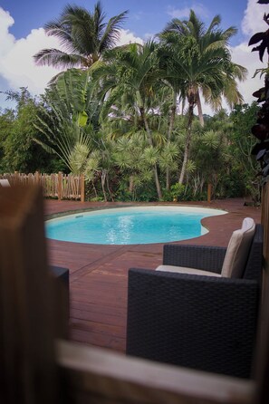 Outdoor pool - New! Luxurious villa with pool and exceptional view of the Caribbean (Deshaies)
