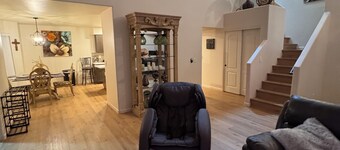 Lovely 3-bedroom house with pool, 3 car garage, spacious, work station.