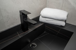 Ducha, secador de pelo, bidet, toallas