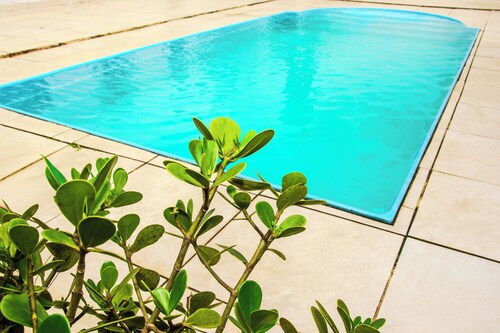 Beth's accommodation with a solar-heated pool