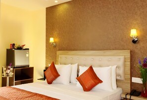 Deluxe tweepersoonskamer | Lakens van Egyptisch katoen, luxe beddengoed, geluiddichte muren