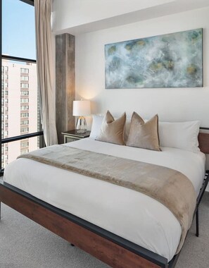 2 bedrooms, desk, iron/ironing board, travel crib